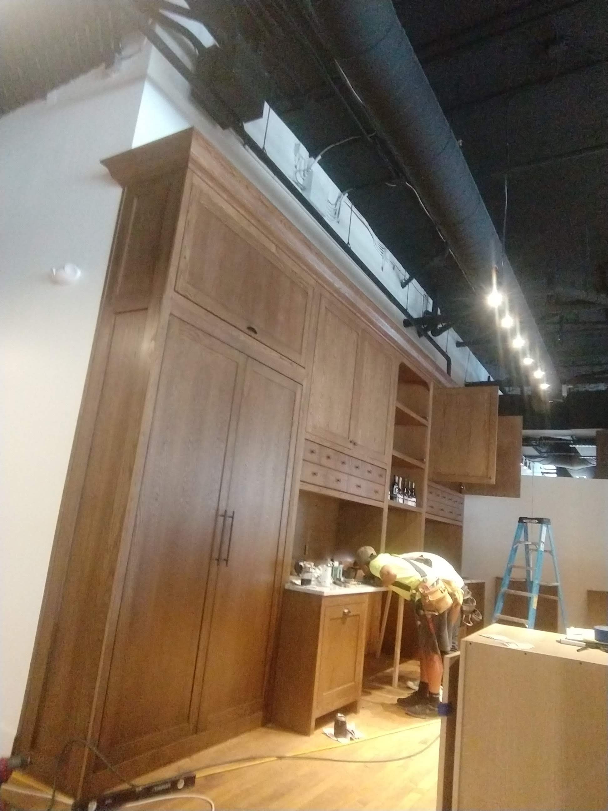 Cabinetry installation in progress