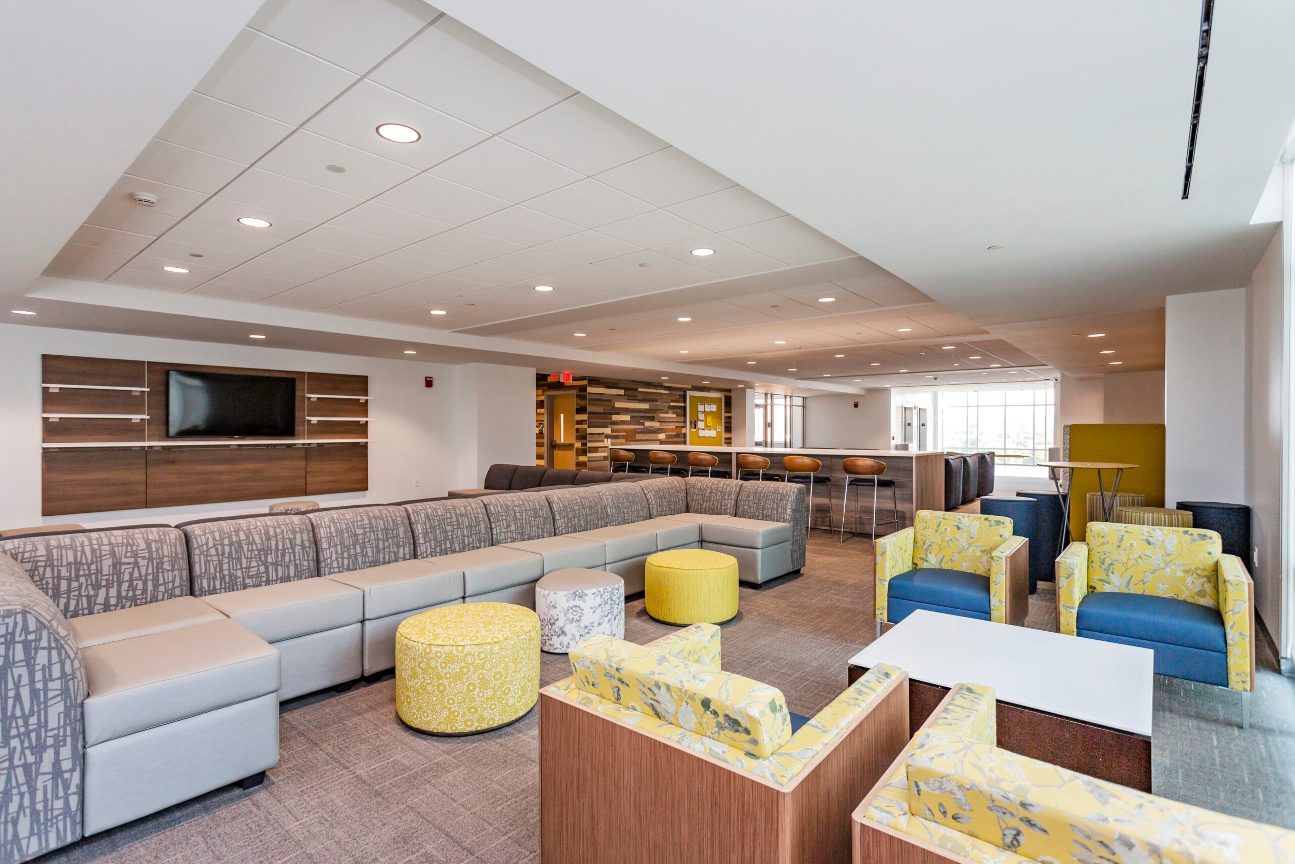 Main lounge — casework and furnishings